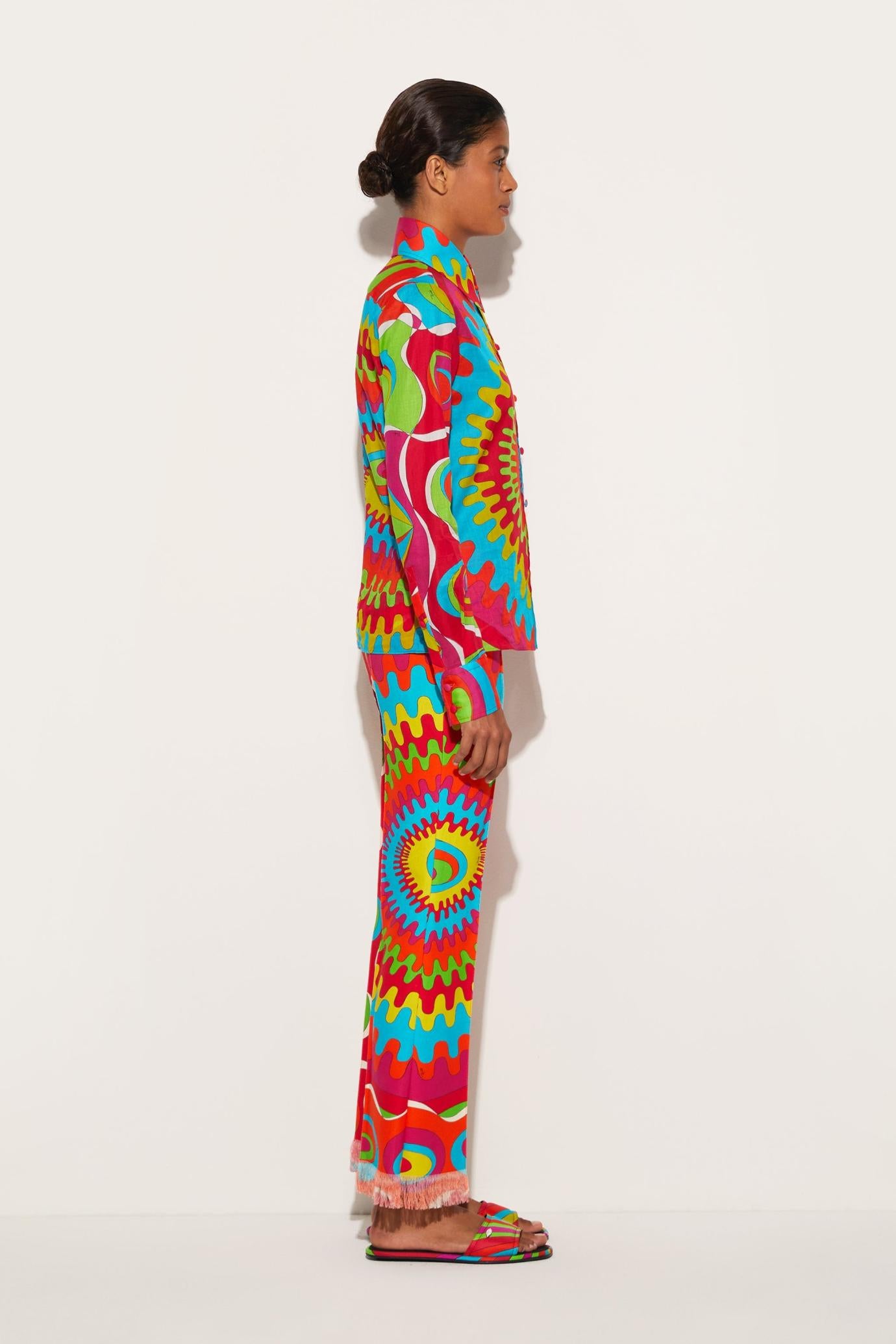 PUCCI Tops And Shirts | Women Bersaglio-Print Cotton Shirt