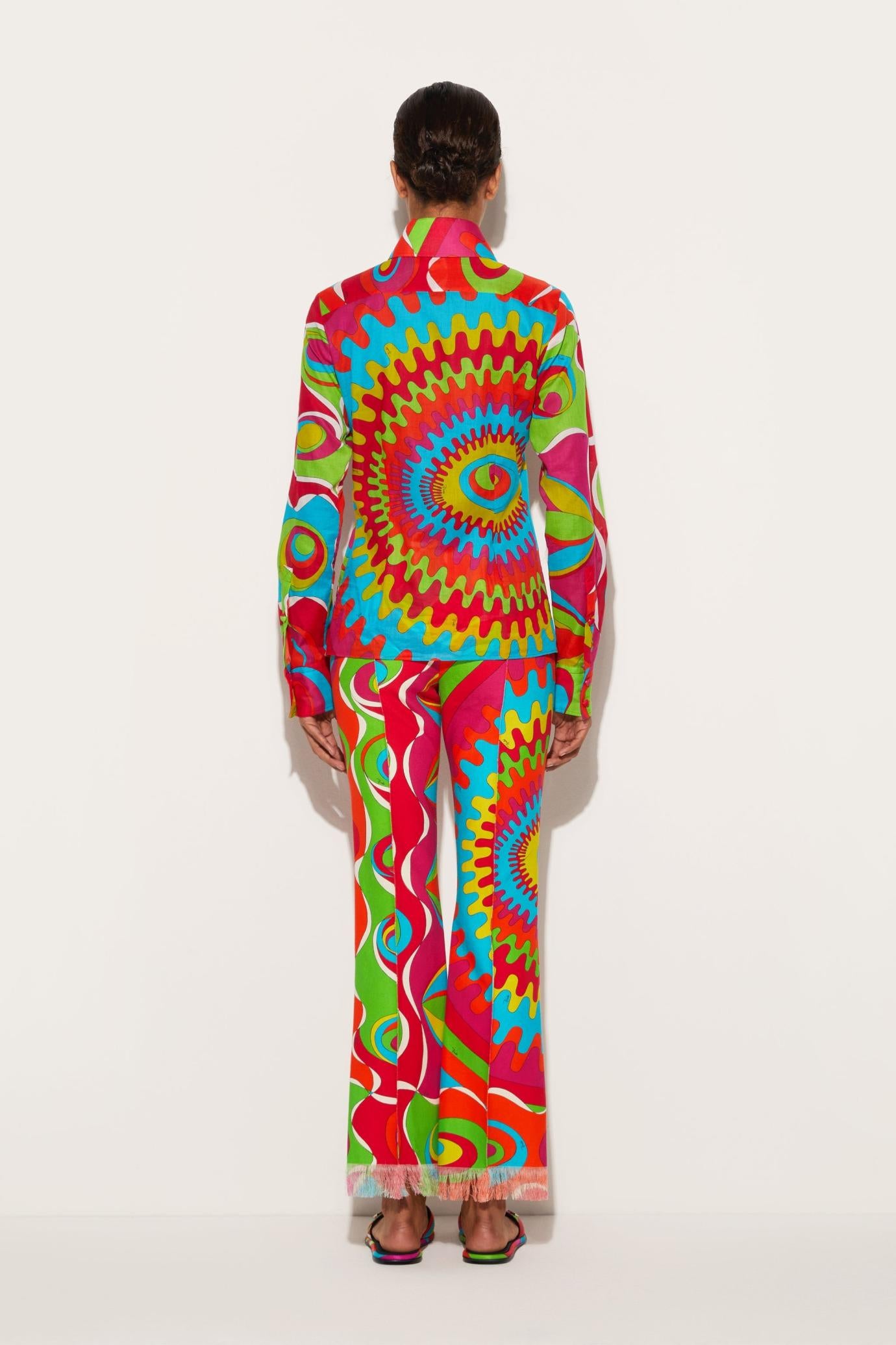 PUCCI Tops And Shirts | Women Bersaglio-Print Cotton Shirt