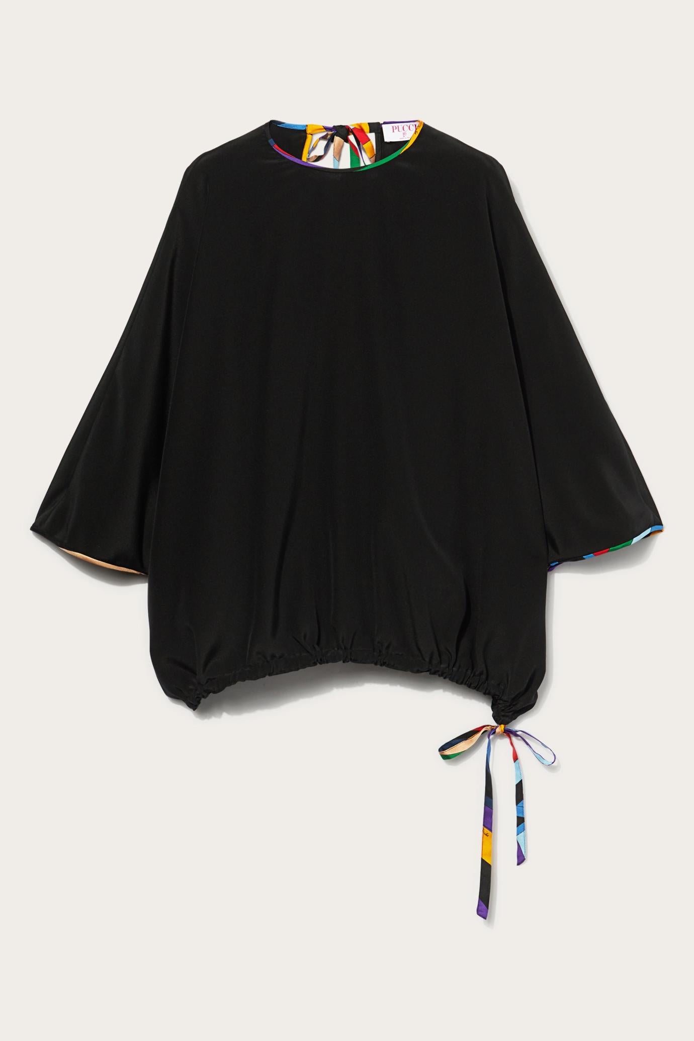 PUCCI Tops And Shirts | Women Black Silk Top