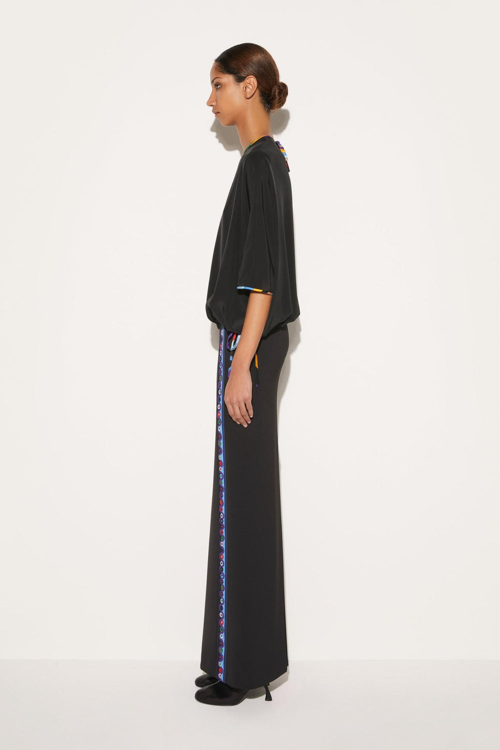 PUCCI Tops And Shirts | Women Black Silk Top