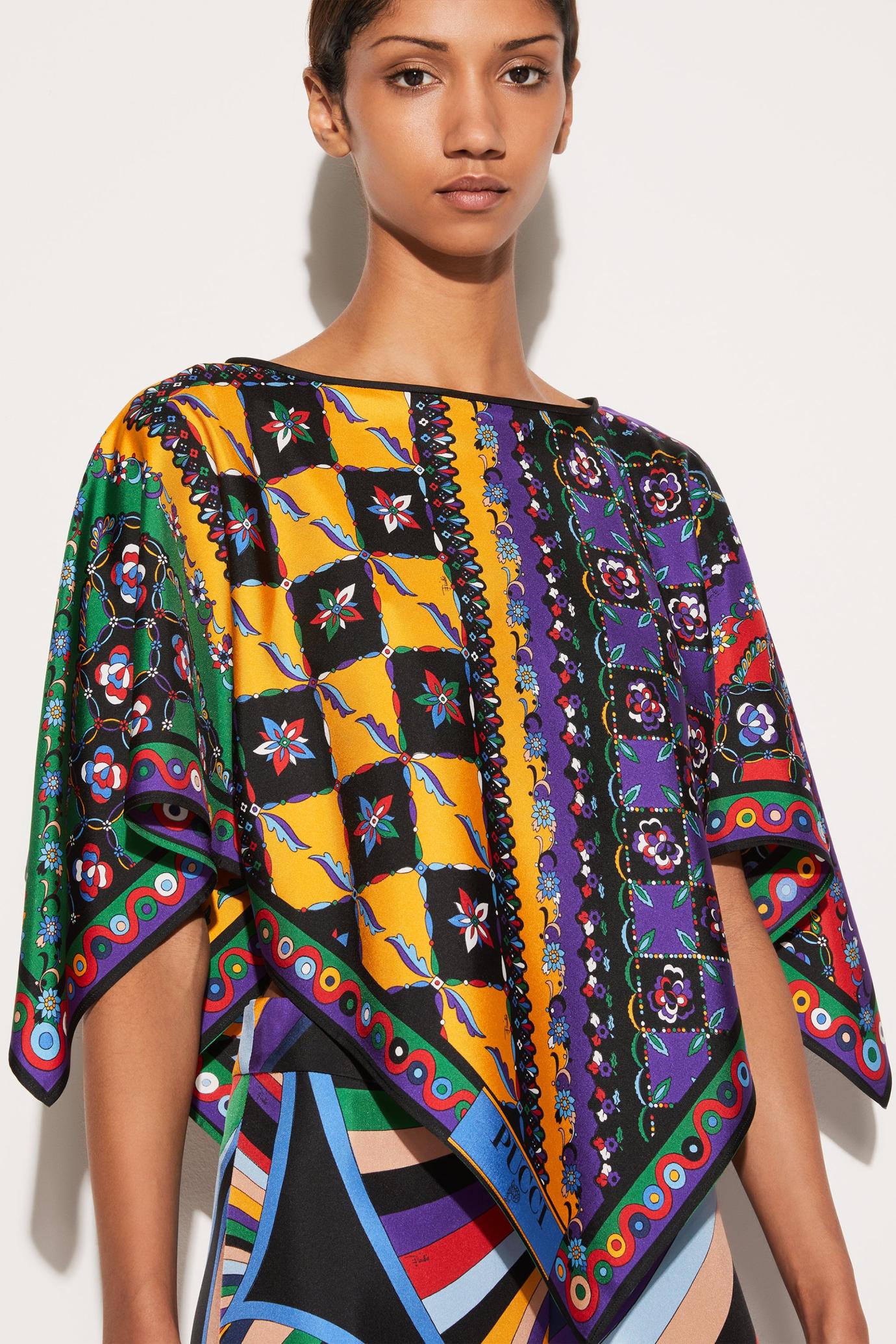 PUCCI Tops And Shirts | Women Festa And Onde-Print Kaftan Top