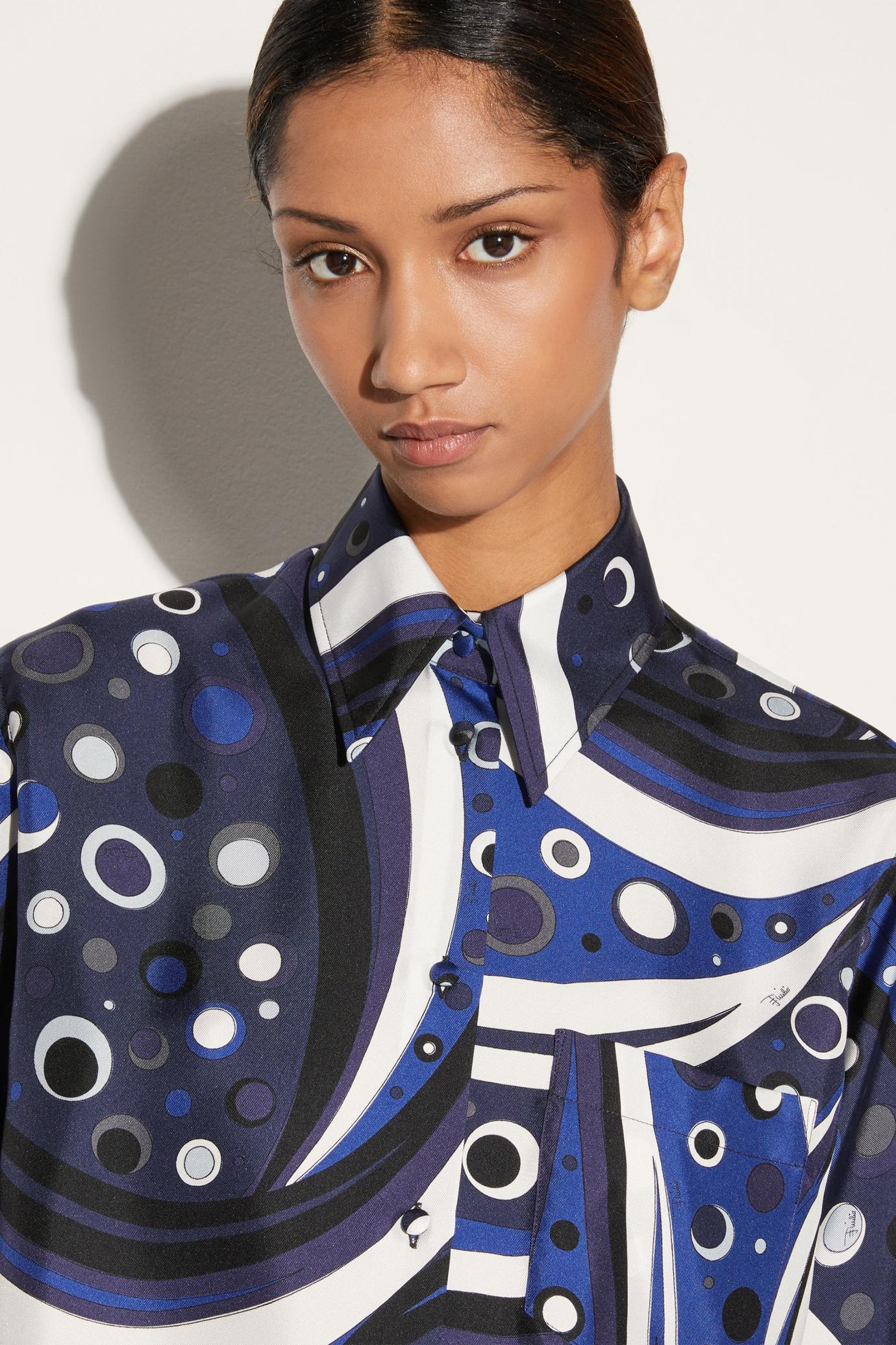 PUCCI Tops And Shirts | Women Fontane-Print Silk-Twill Shirt