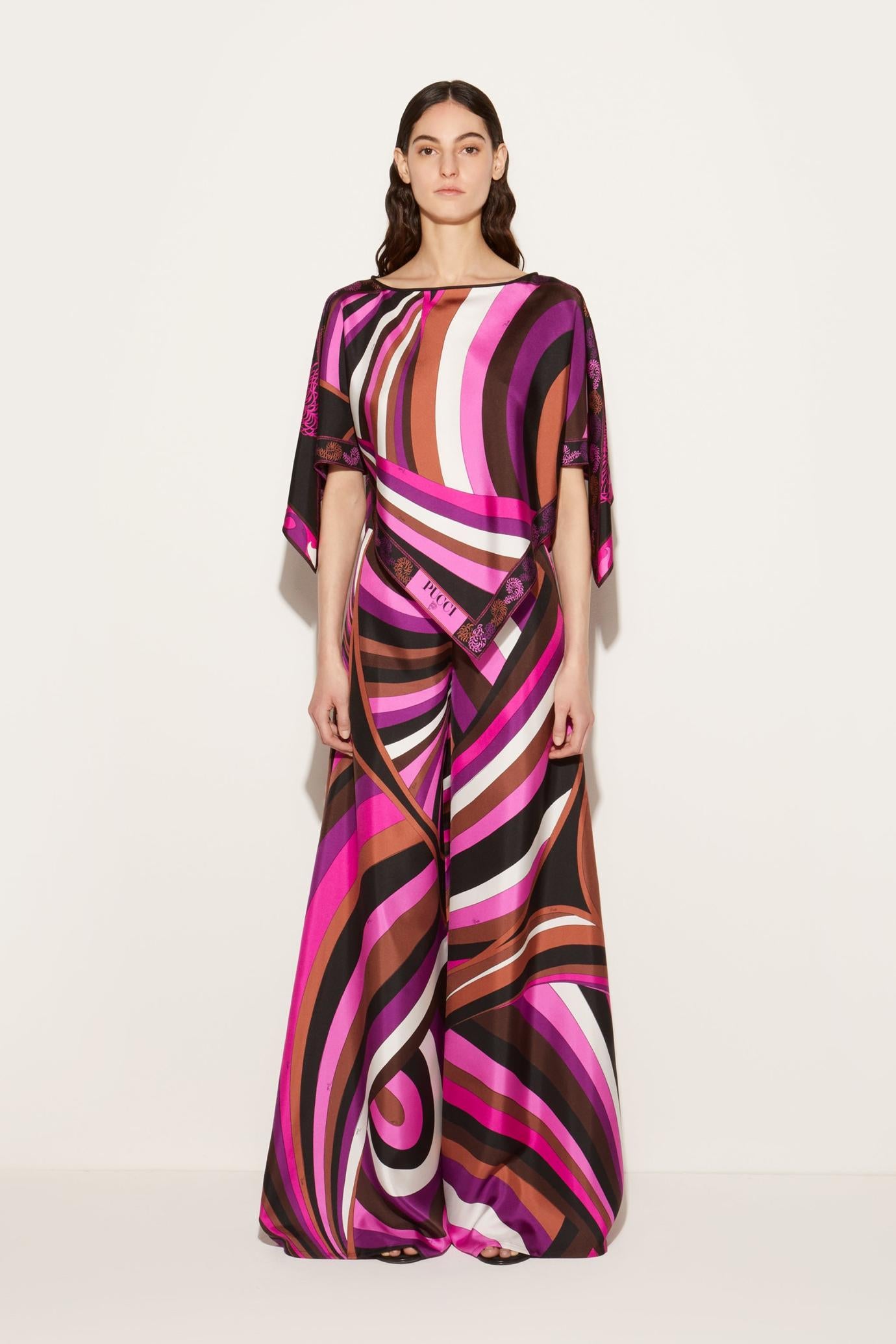 PUCCI Tops And Shirts | Women Iride And Struzzo-Print Kaftan Top