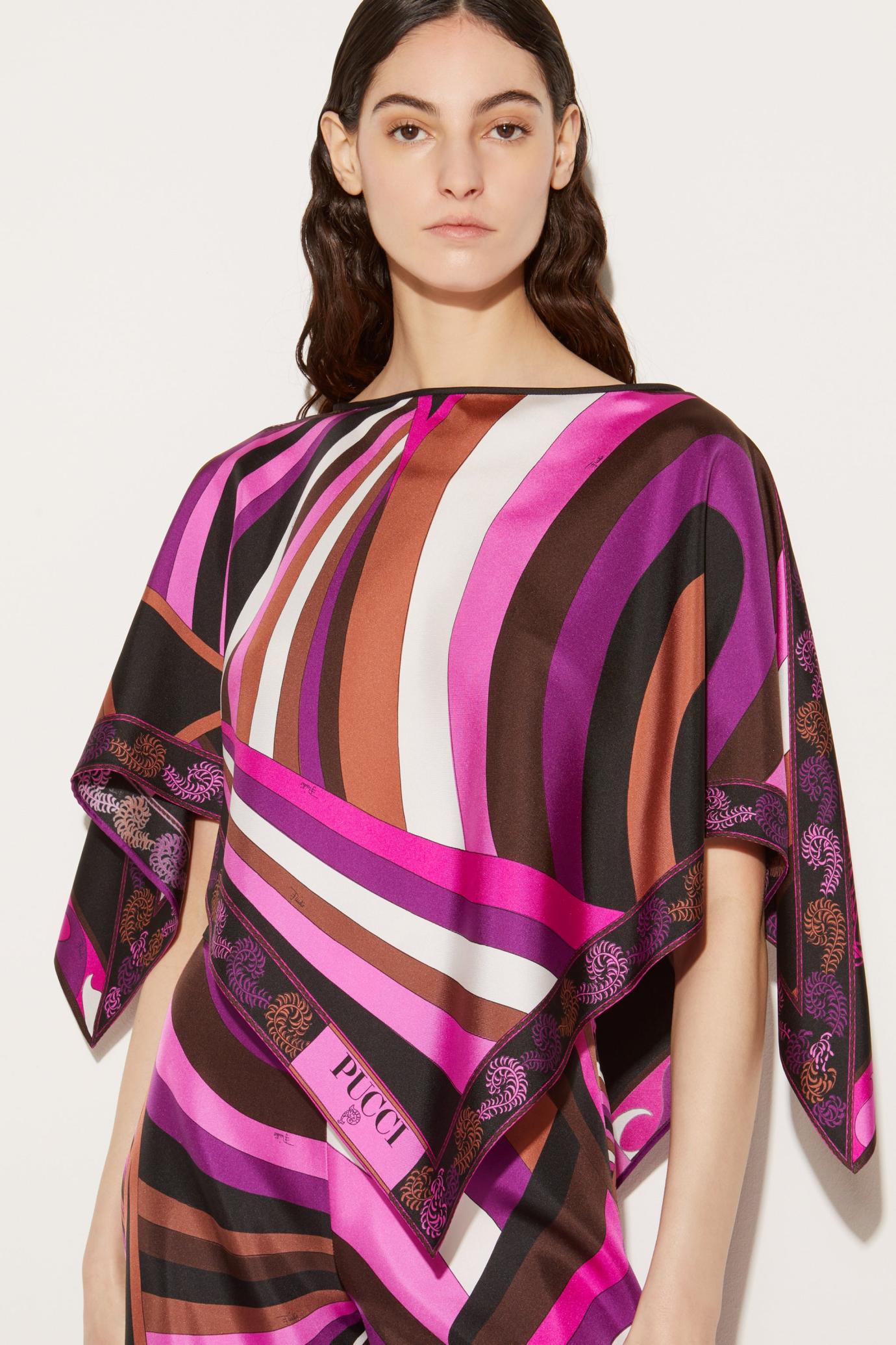 PUCCI Tops And Shirts | Women Iride And Struzzo-Print Kaftan Top