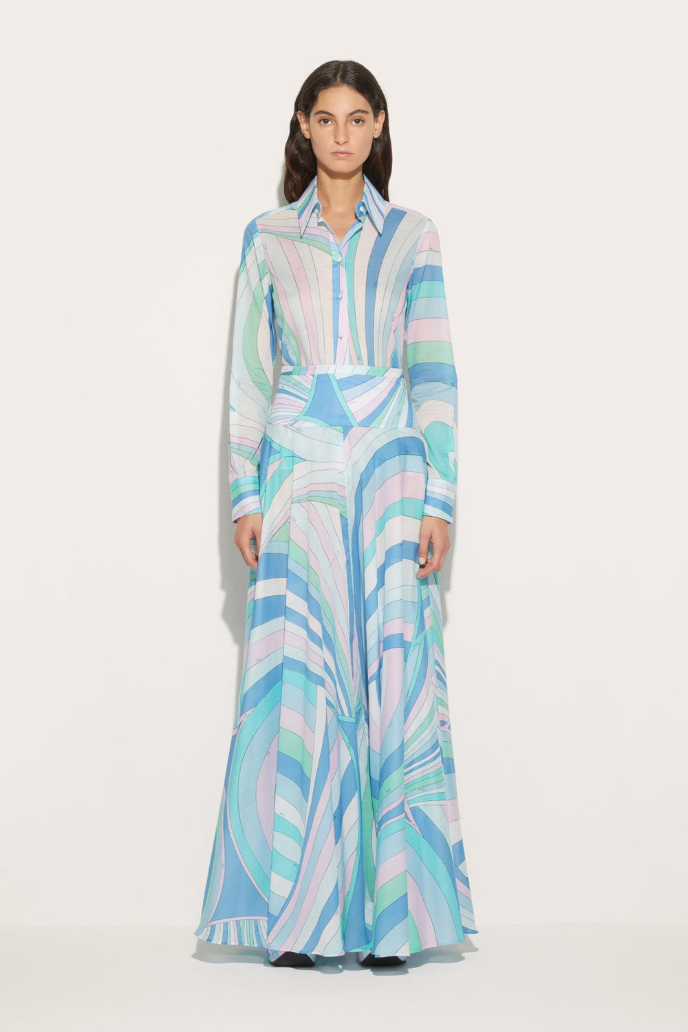 PUCCI Tops And Shirts | Women Iride-Print Cotton Shirt