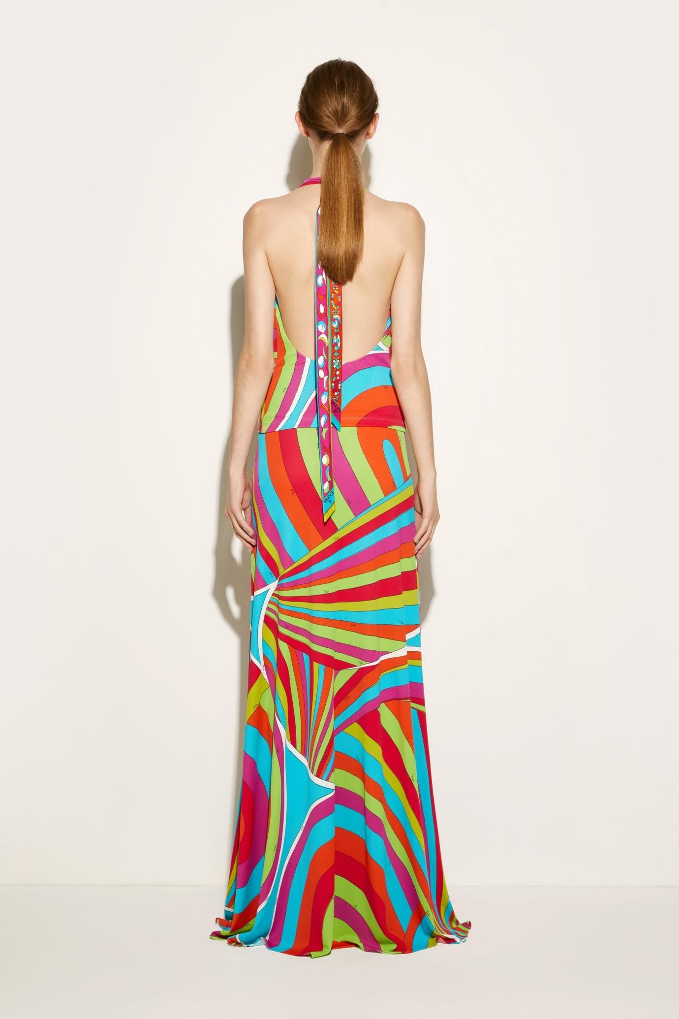 PUCCI Tops And Shirts | Women Iride-Print Halterneck Top