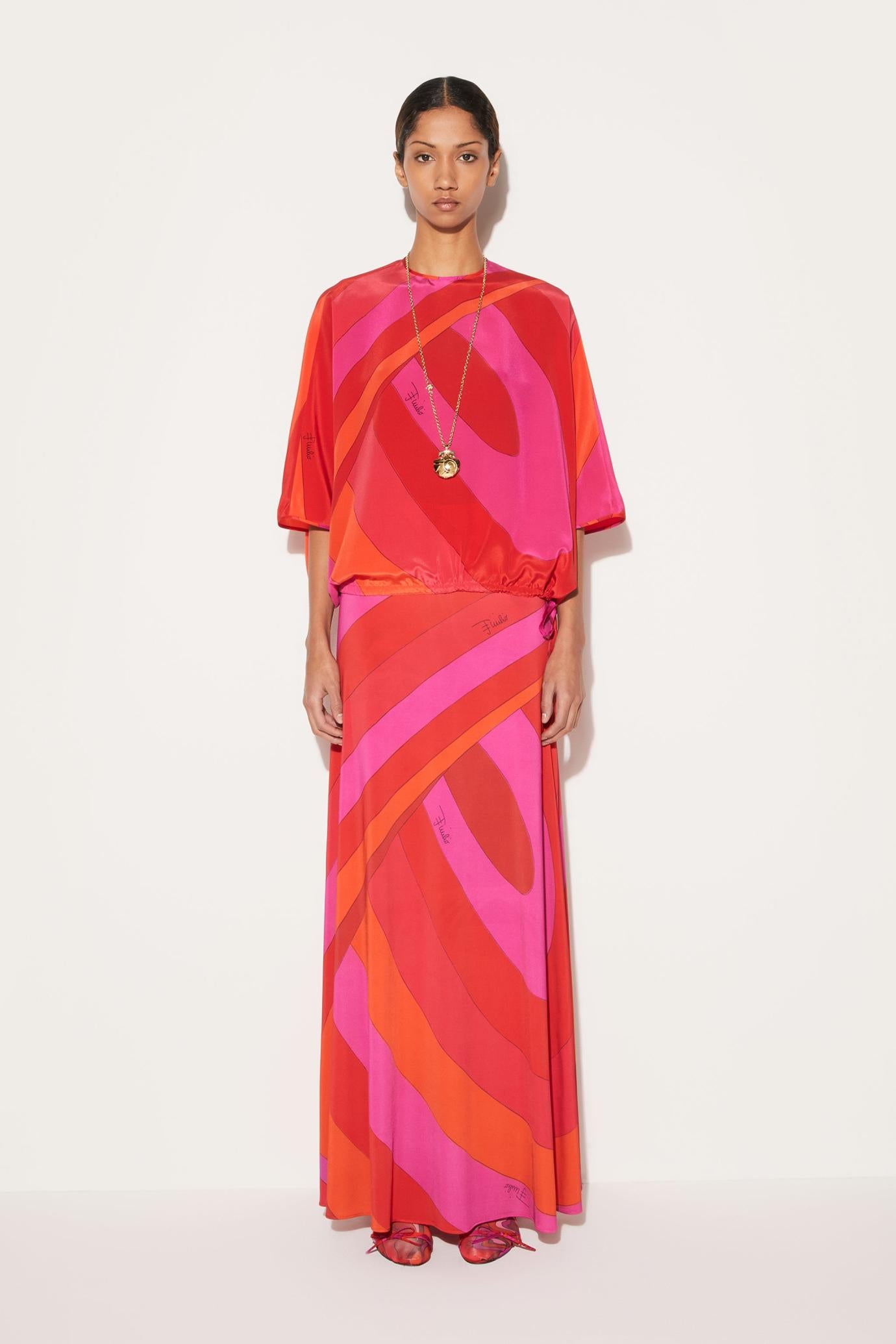 PUCCI Tops And Shirts | Women Iride-Print Silk Top