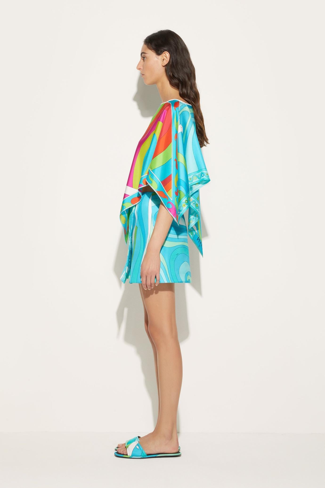 PUCCI Tops And Shirts | Women Iride-Print Silk Top