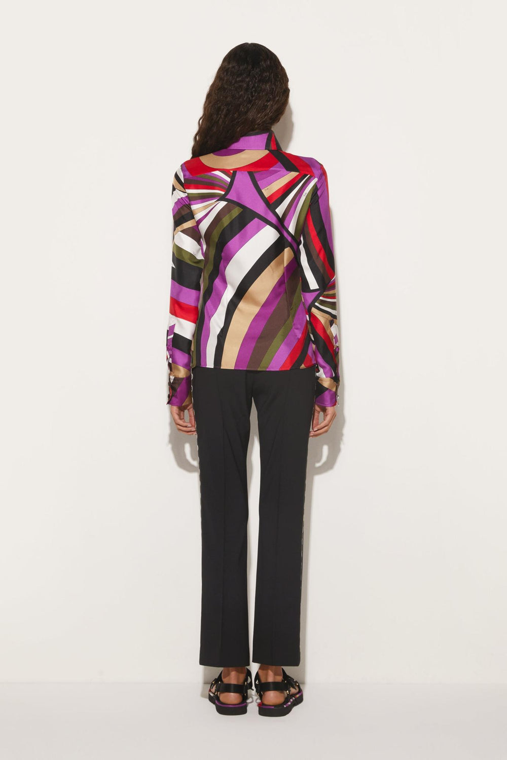 PUCCI Tops And Shirts | Women Iride-Print Silk-Twill Shirt