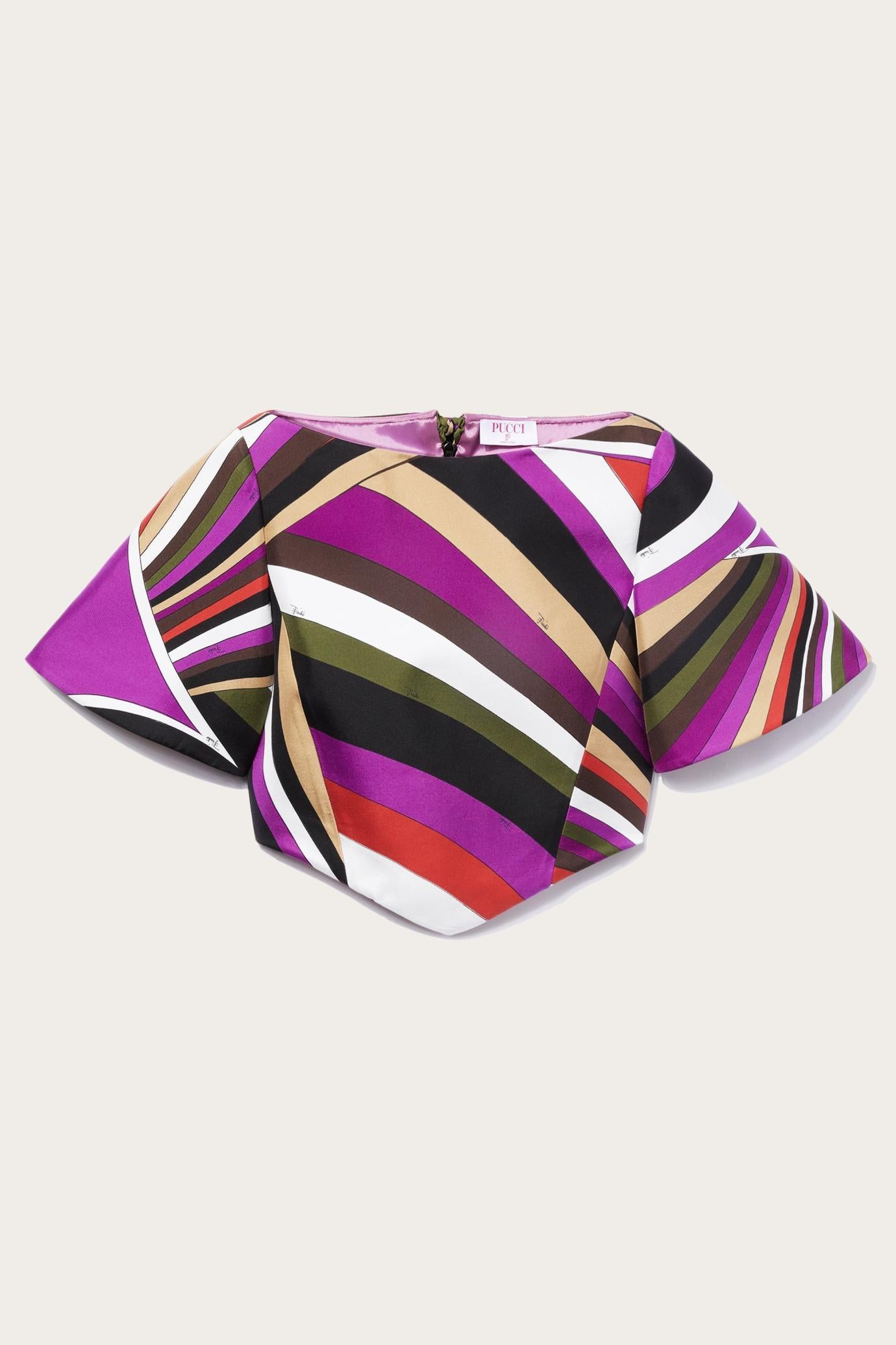 PUCCI Tops And Shirts | Women Iride-Print Silk-Twill Top