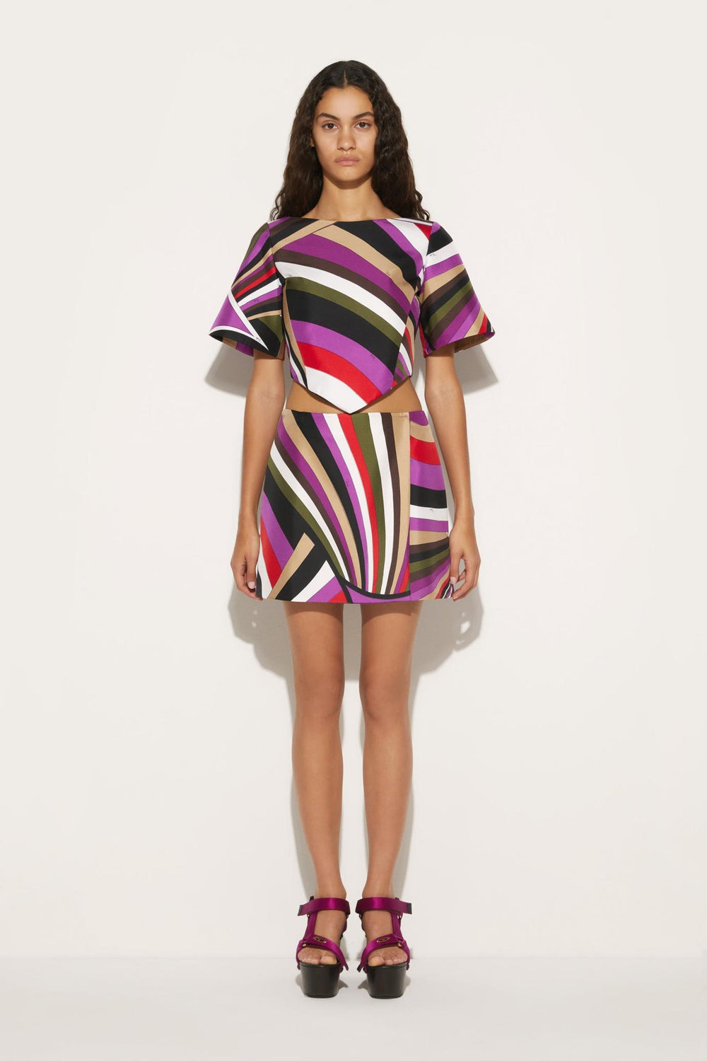 PUCCI Tops And Shirts | Women Iride-Print Silk-Twill Top