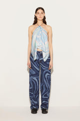PUCCI Tops And Shirts | Women Iride-Print Silk-Twill Top