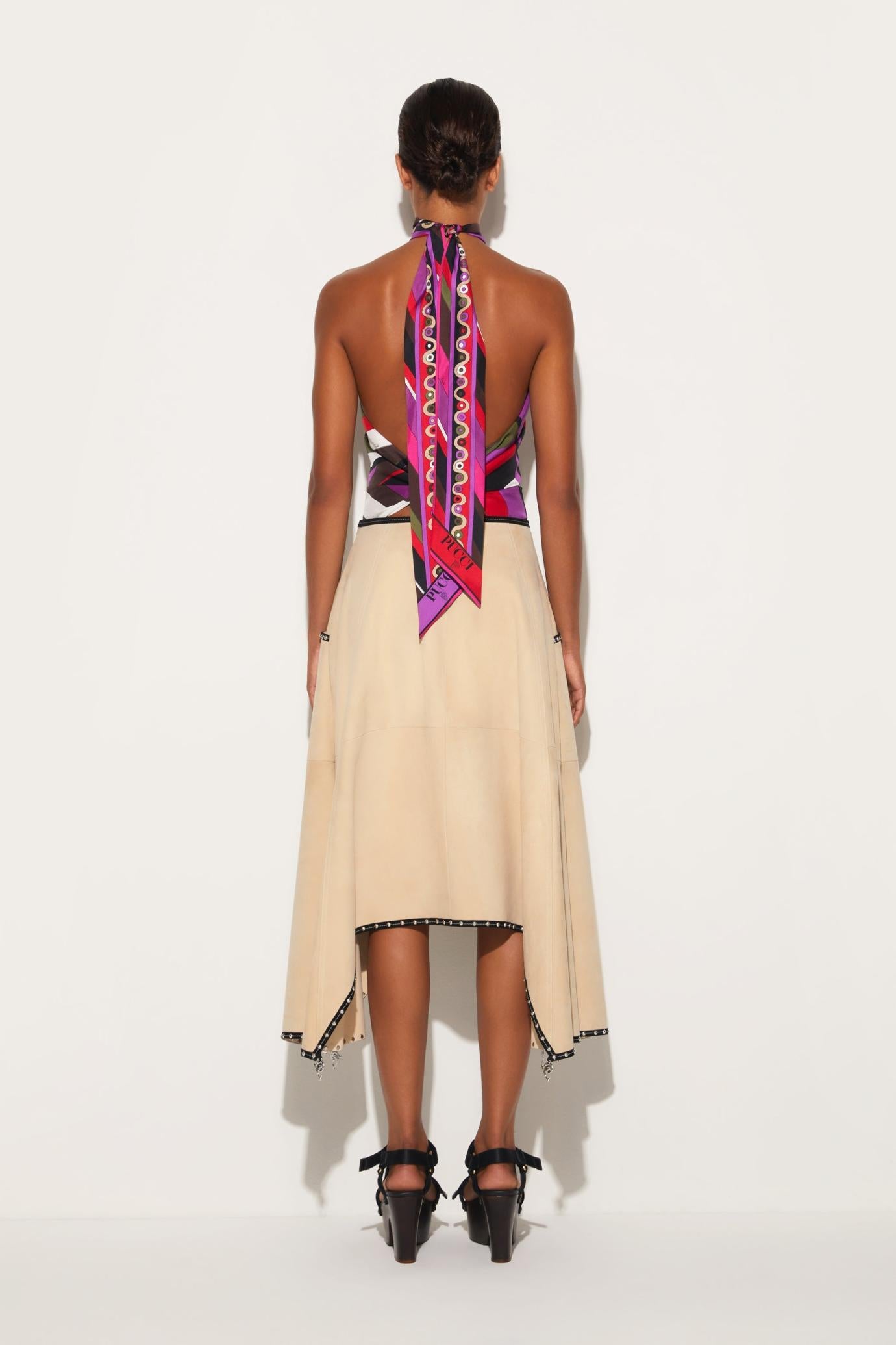 PUCCI Tops And Shirts | Women Iride-Print Silk-Twill Top