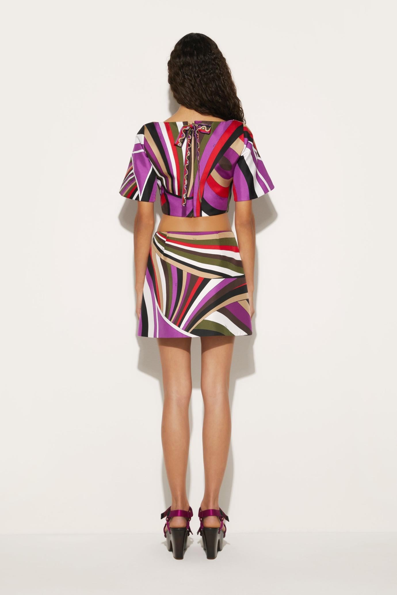 PUCCI Tops And Shirts | Women Iride-Print Silk-Twill Top