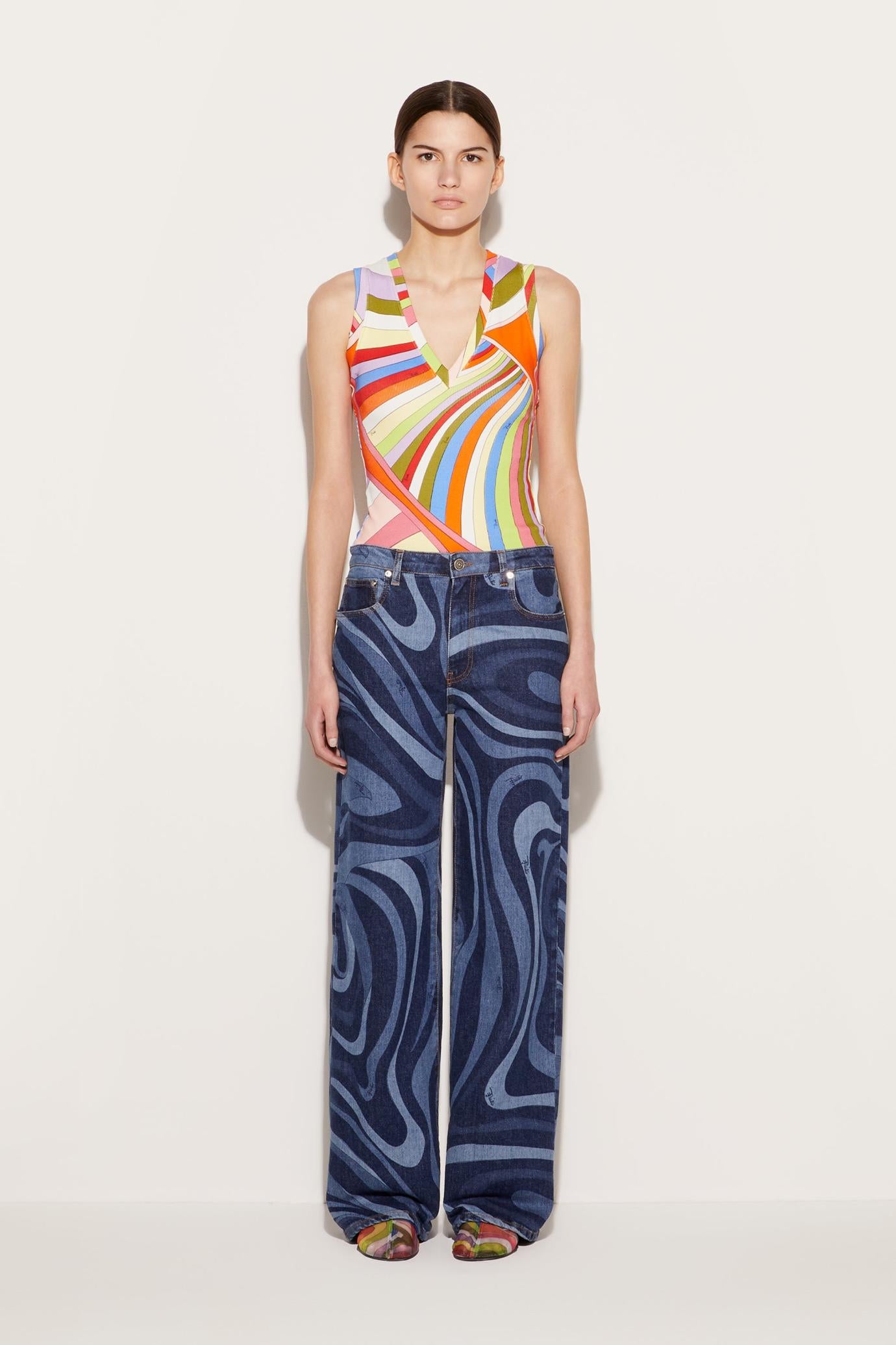 PUCCI Tops And Shirts | Women Iride-Print Tank Top