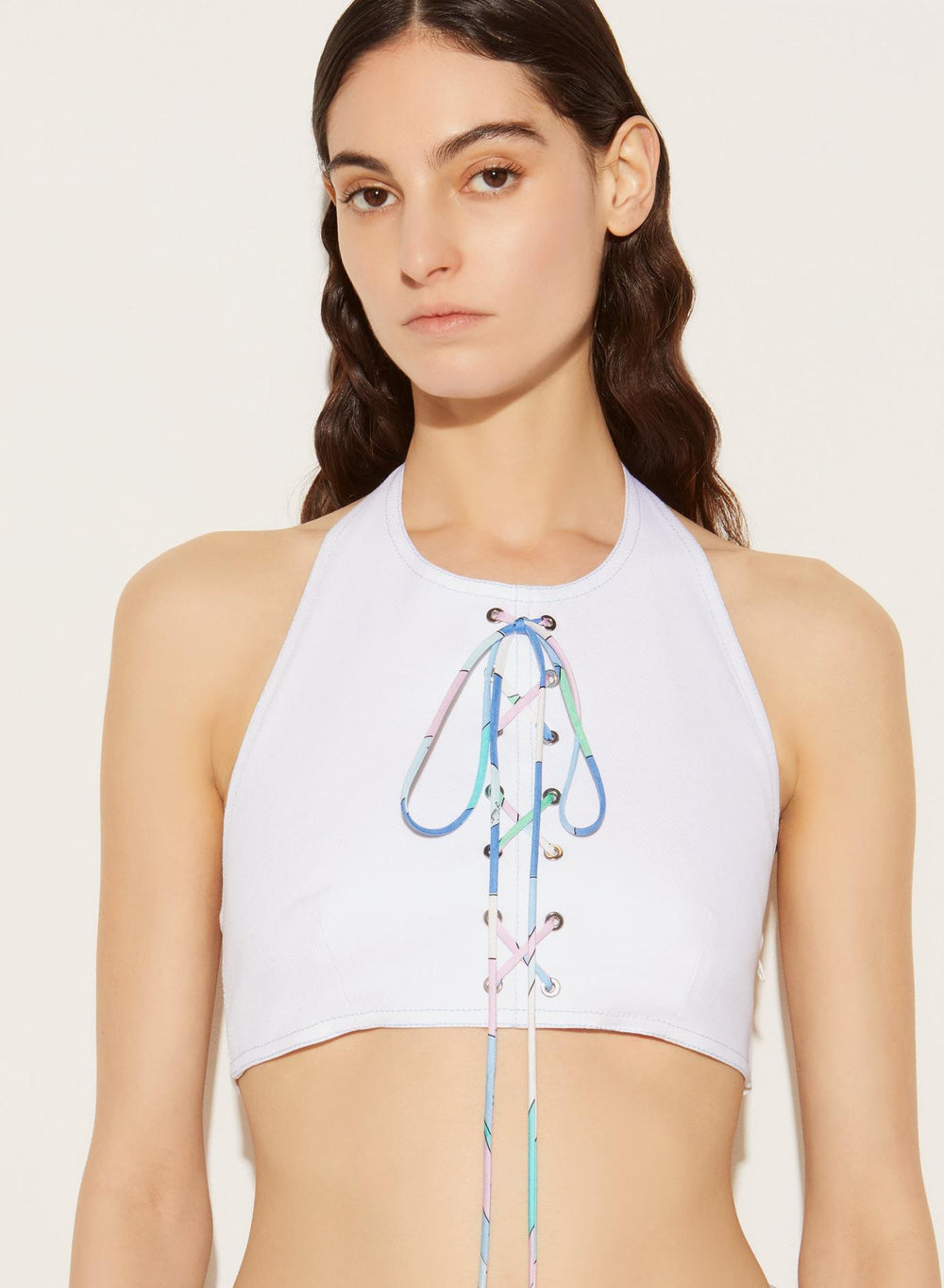 PUCCI Tops And Shirts | Women Lace-Up Crop Top