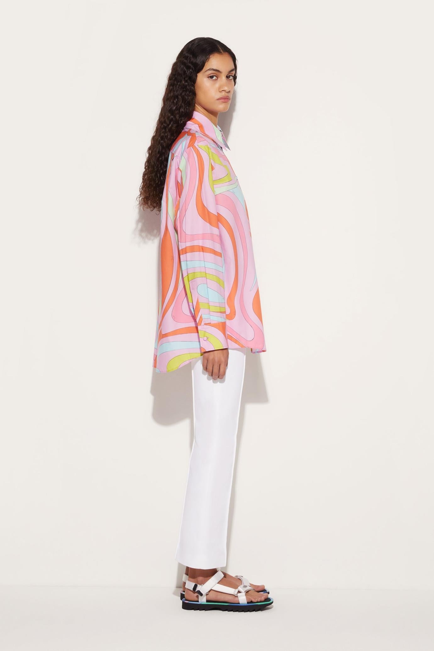 PUCCI Tops And Shirts | Women Marmo-Print Cotton Shirt