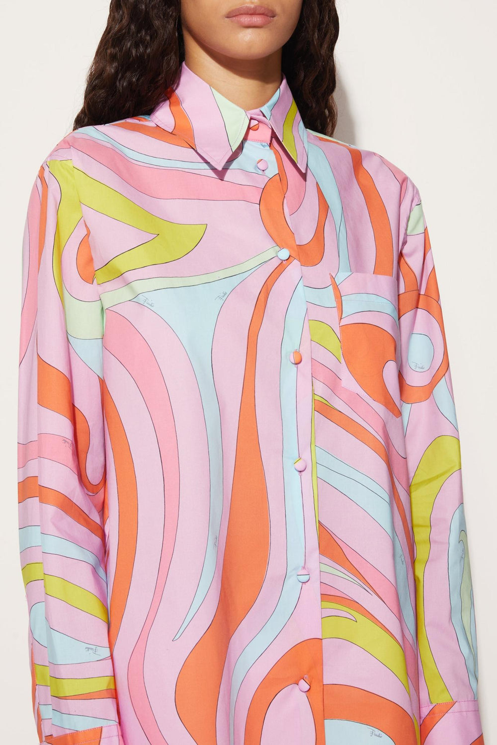 PUCCI Tops And Shirts | Women Marmo-Print Cotton Shirt