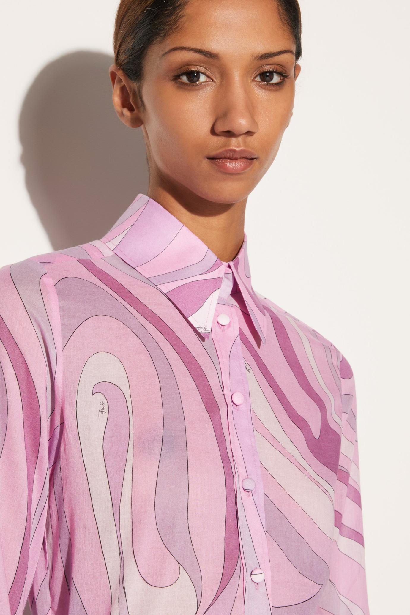 PUCCI Tops And Shirts | Women Marmo-Print Cotton Shirt