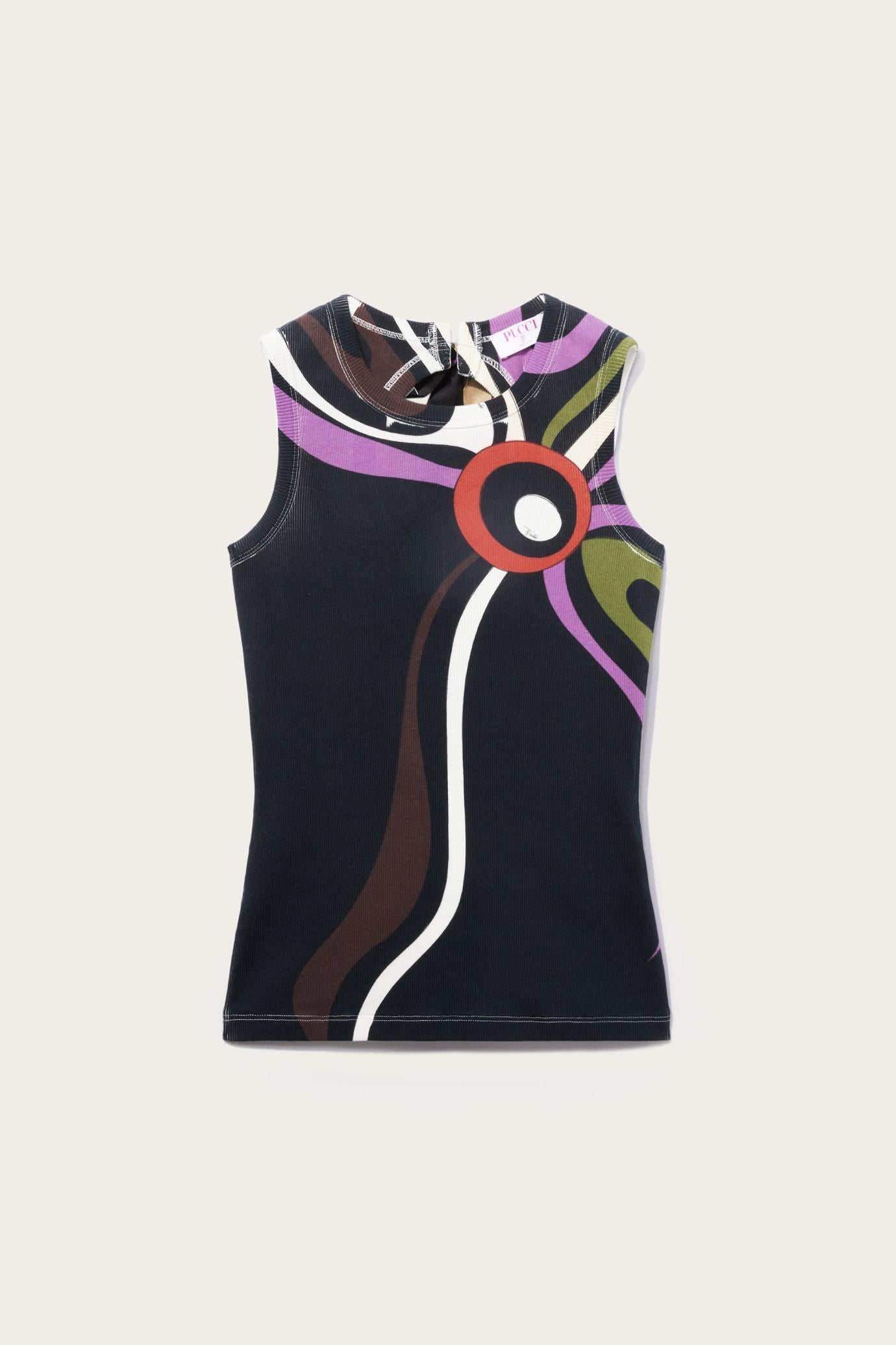 PUCCI Tops And Shirts | Women Marmo-Print Cut-Out Tank Top