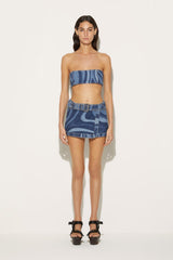 PUCCI Tops And Shirts | Women Marmo-Print Denim Bandeau Top