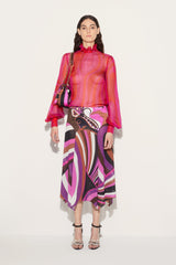 PUCCI Tops And Shirts | Women Marmo-Print Silk Top