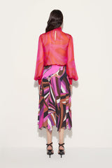 PUCCI Tops And Shirts | Women Marmo-Print Silk Top