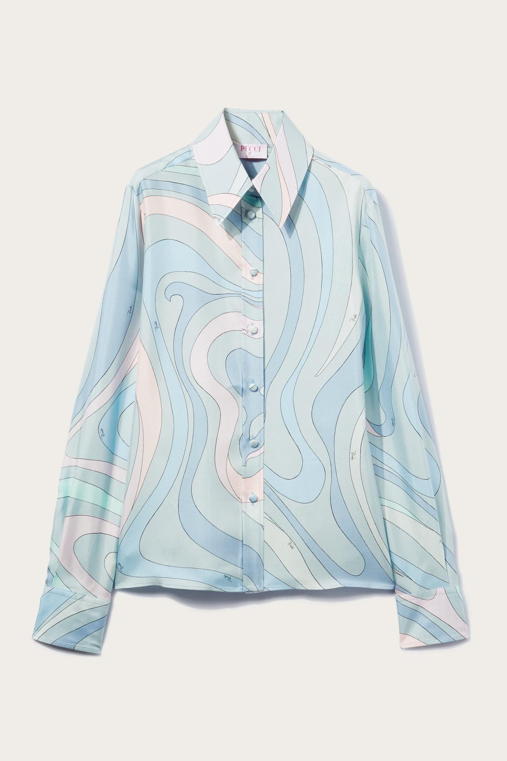 PUCCI Tops And Shirts | Women Marmo-Print Silk-Twill Shirt
