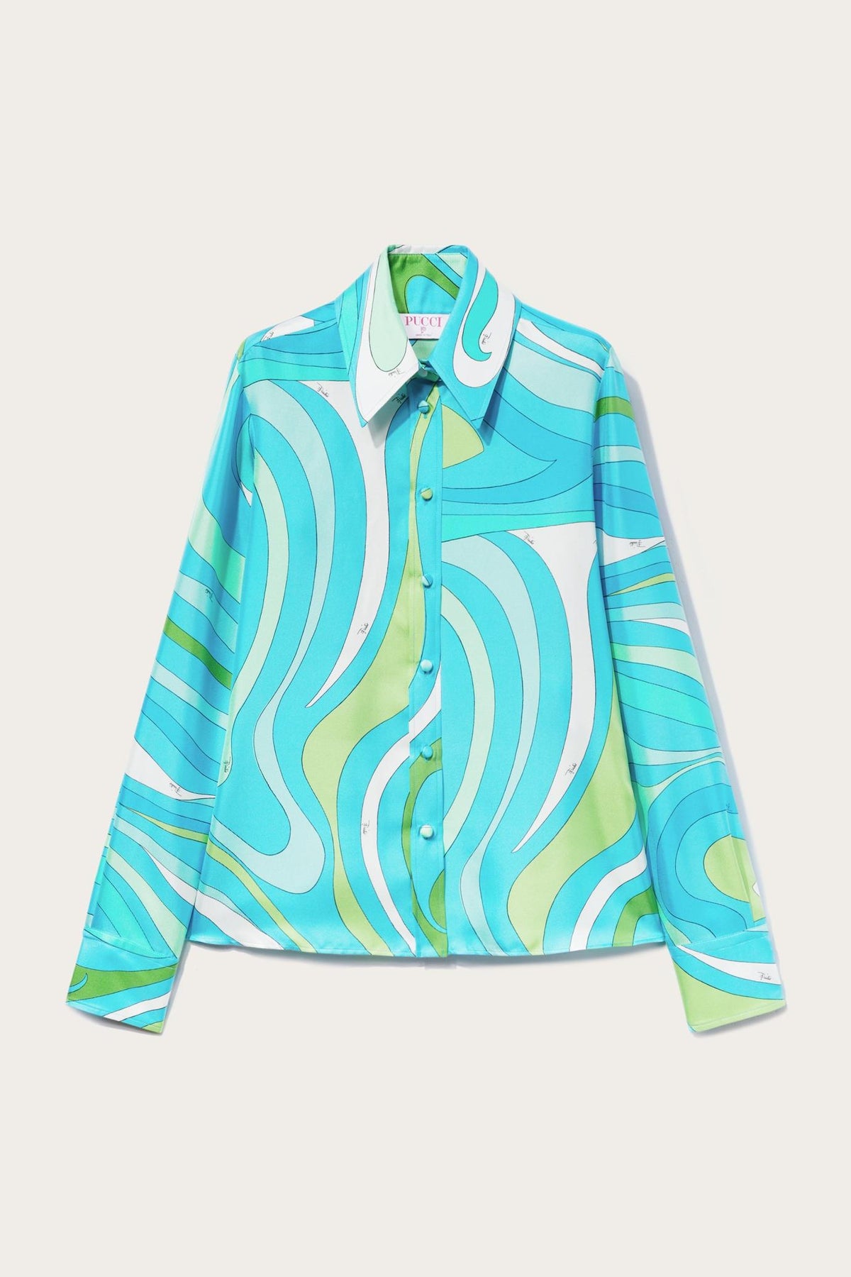 PUCCI Tops And Shirts | Women Marmo-Print Silk-Twill Shirt