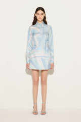 PUCCI Tops And Shirts | Women Marmo-Print Silk-Twill Shirt