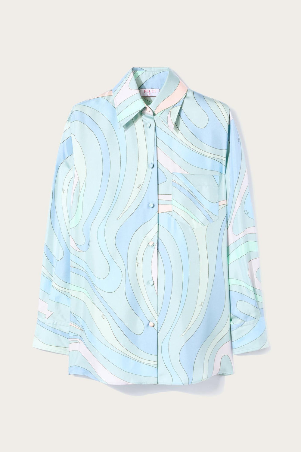 PUCCI Tops And Shirts | Women Marmo-Print Silk-Twill Shirt