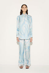 PUCCI Tops And Shirts | Women Marmo-Print Silk-Twill Shirt