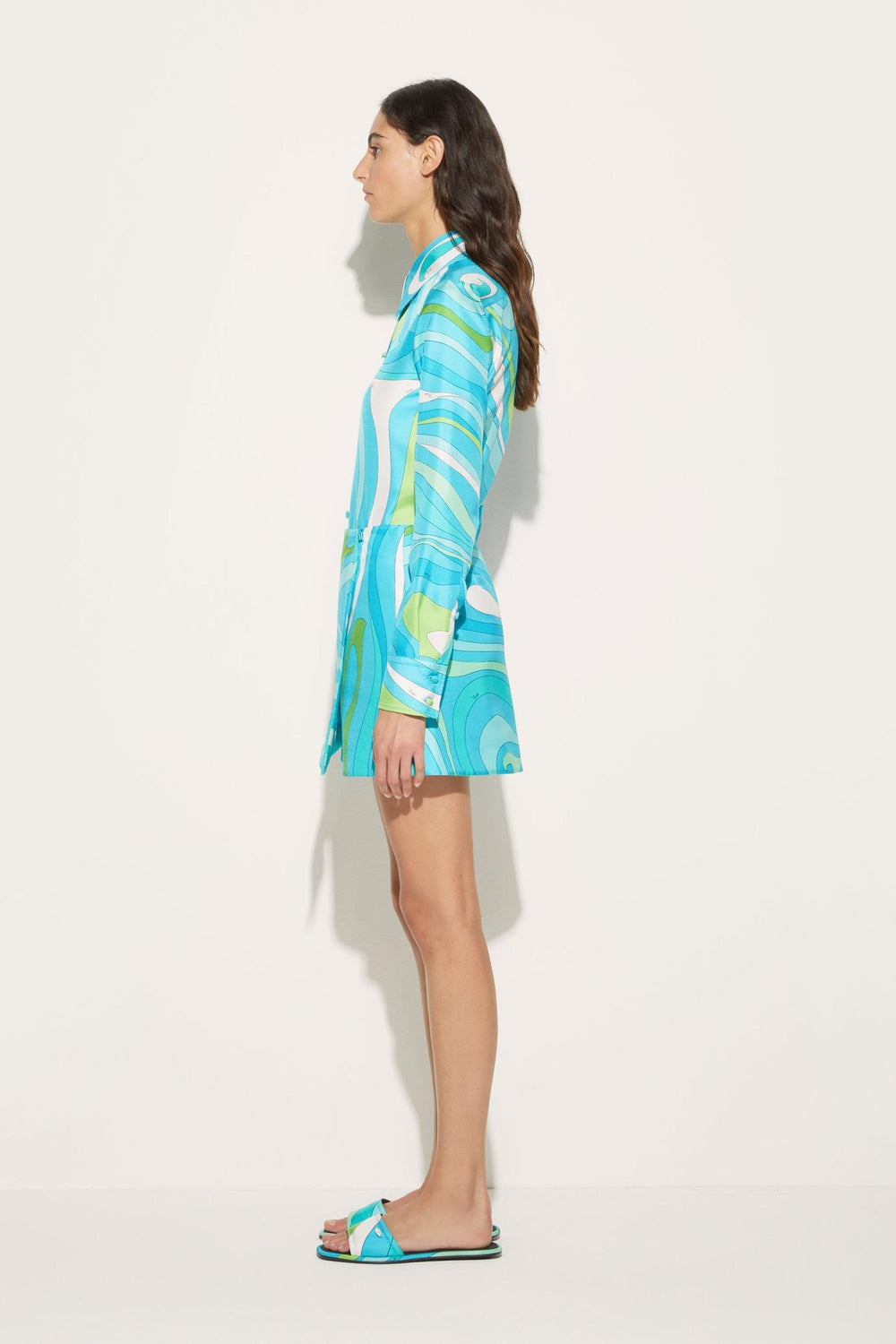PUCCI Tops And Shirts | Women Marmo-Print Silk-Twill Shirt