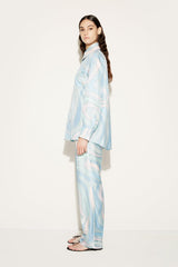 PUCCI Tops And Shirts | Women Marmo-Print Silk-Twill Shirt