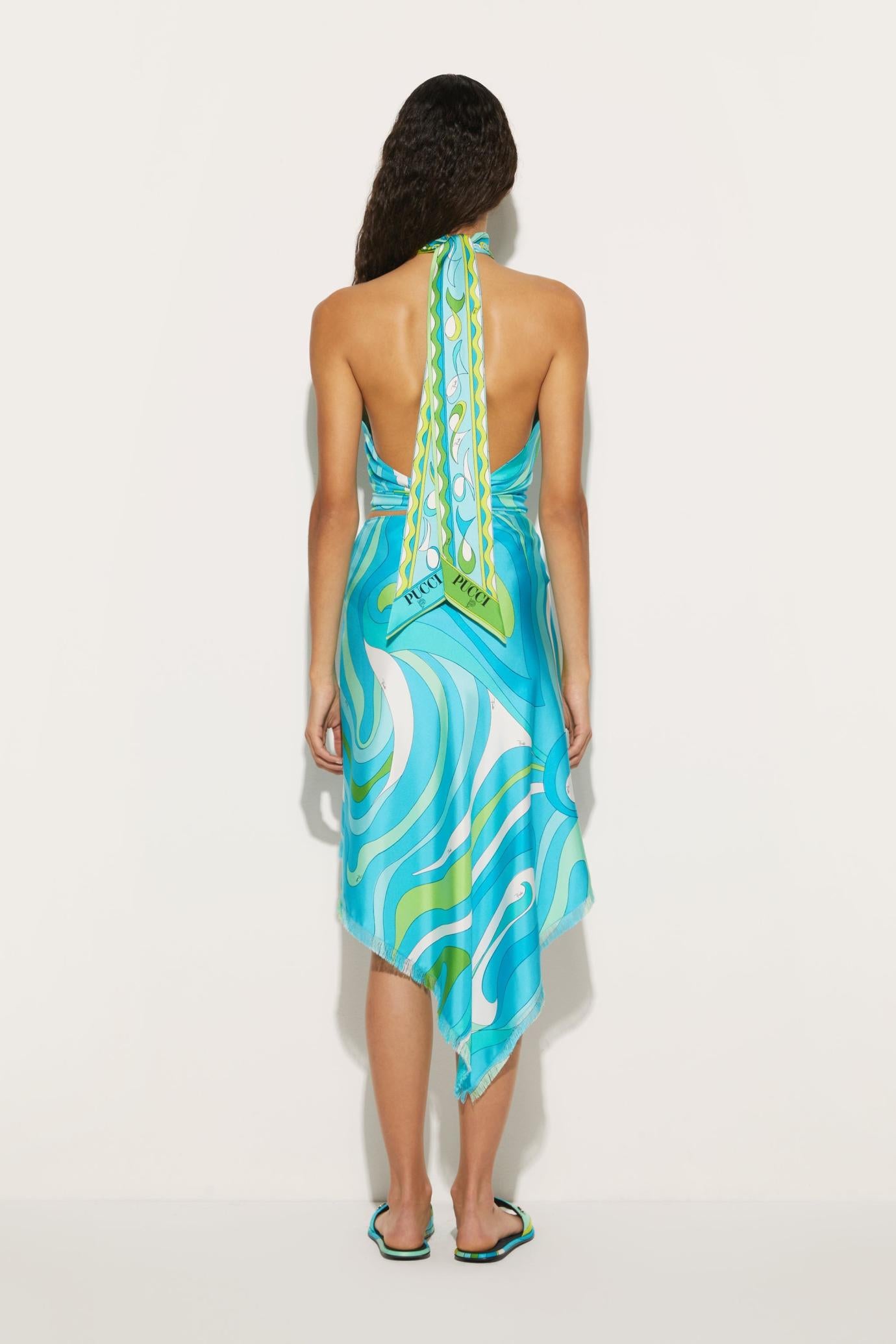 PUCCI Tops And Shirts | Women Marmo-Print Silk-Twill Top