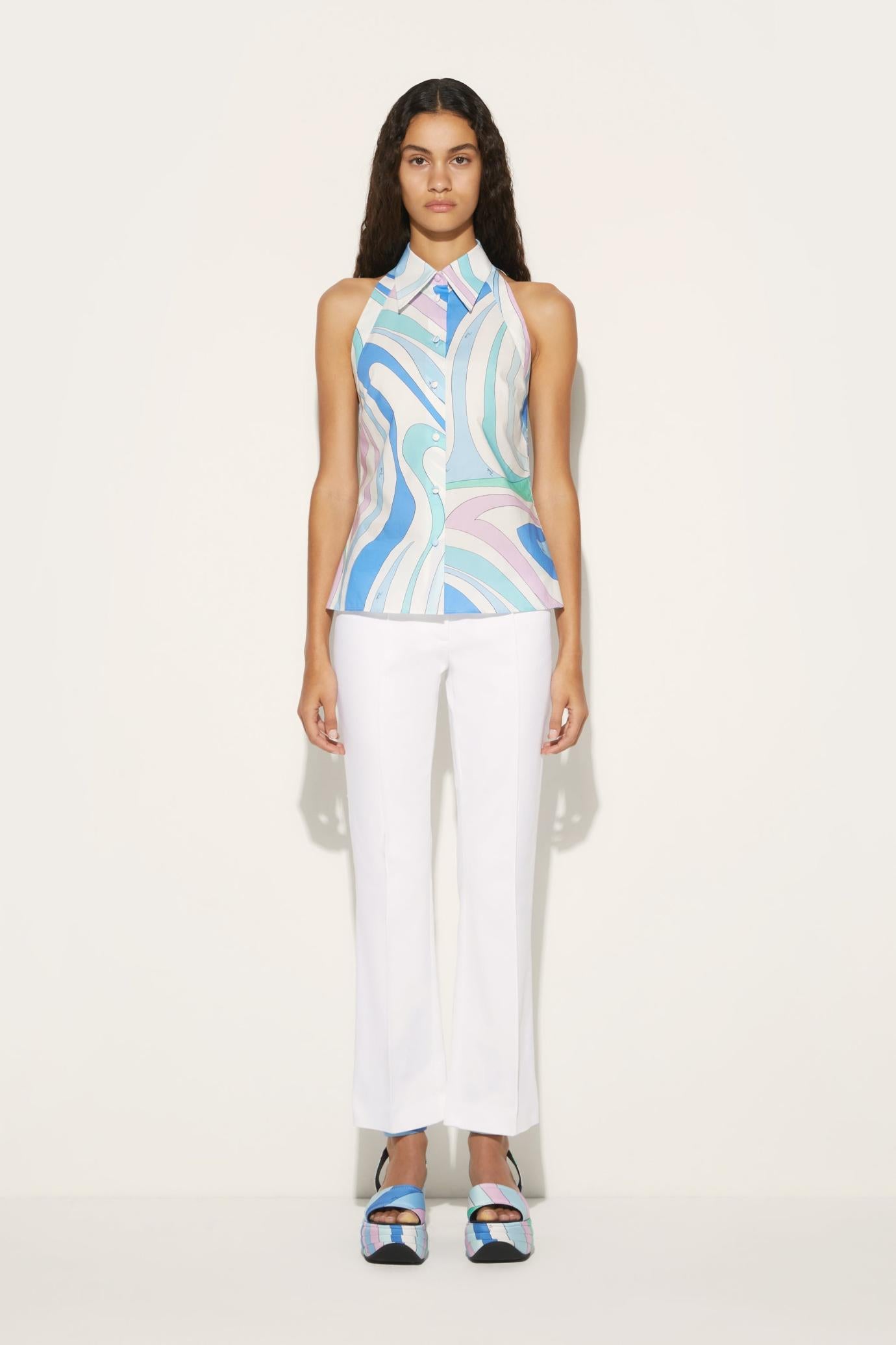 PUCCI Tops And Shirts | Women Marmo-Print Sleeveless Shirt