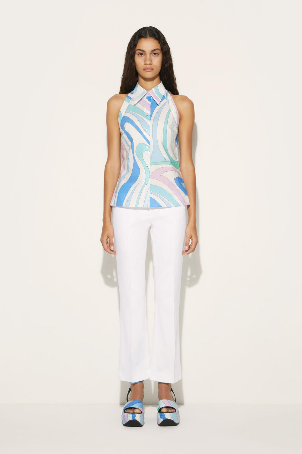 PUCCI Tops And Shirts | Women Marmo-Print Sleeveless Shirt