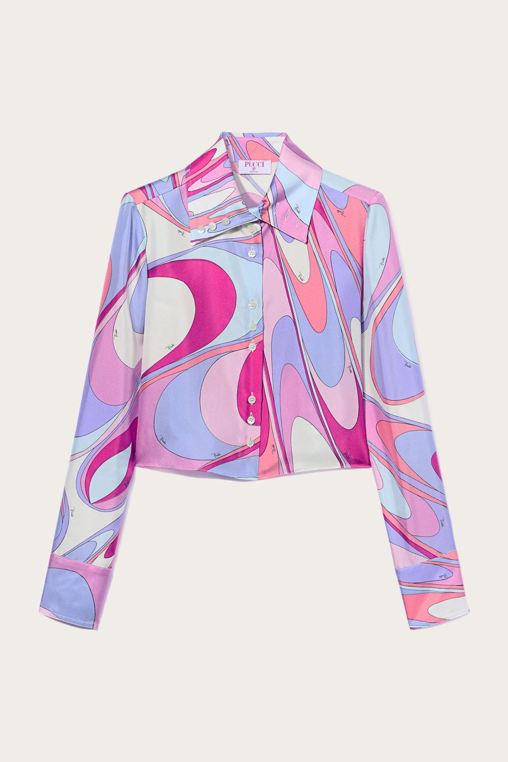 PUCCI Tops And Shirts | Women Onde-Print Silk Shirt
