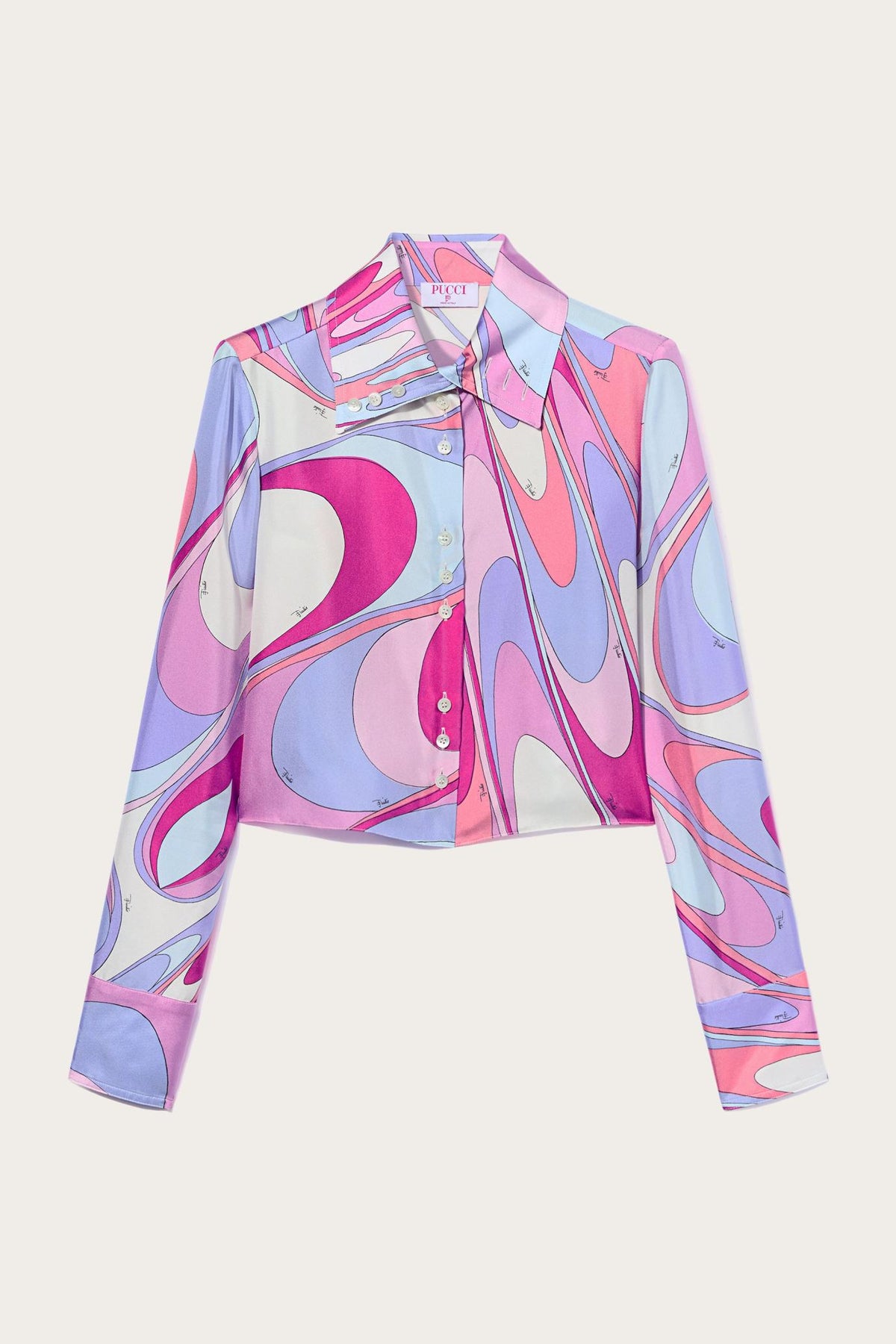 PUCCI Tops And Shirts | Women Onde-Print Silk Shirt
