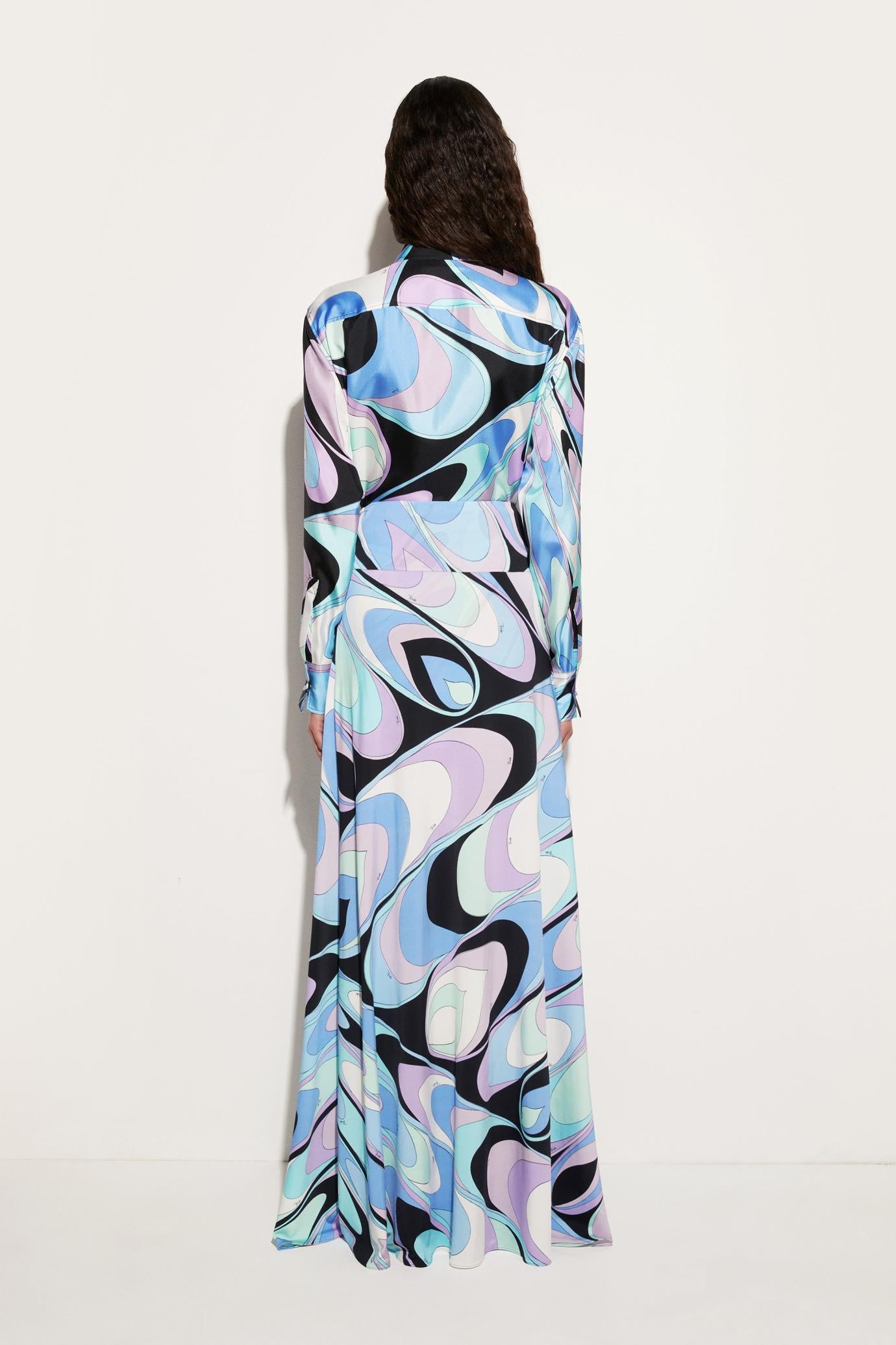 PUCCI Tops And Shirts | Women Onde-Print Silk Shirt