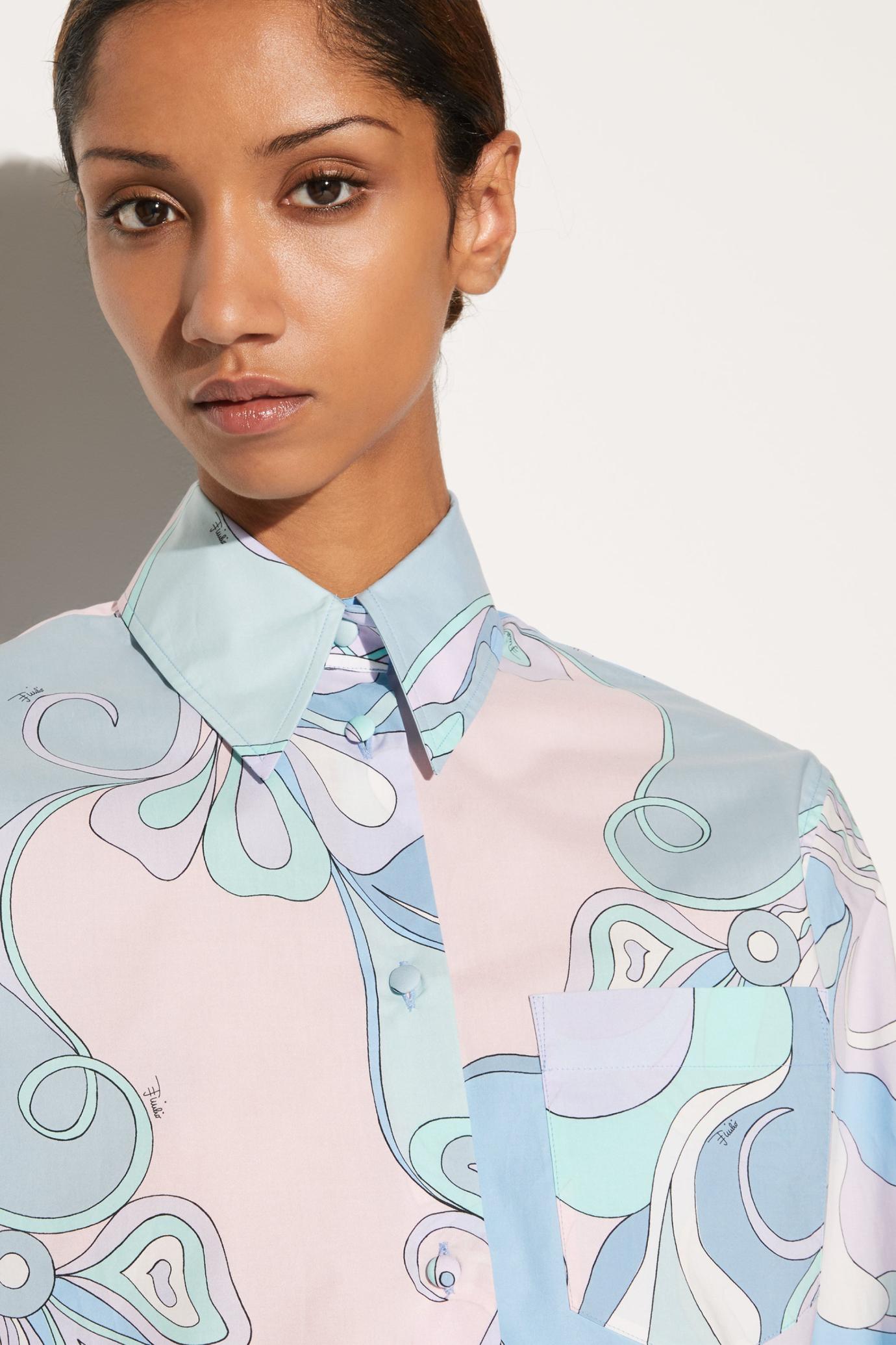 PUCCI Tops And Shirts | Women Orchidee-Print Cotton Shirt
