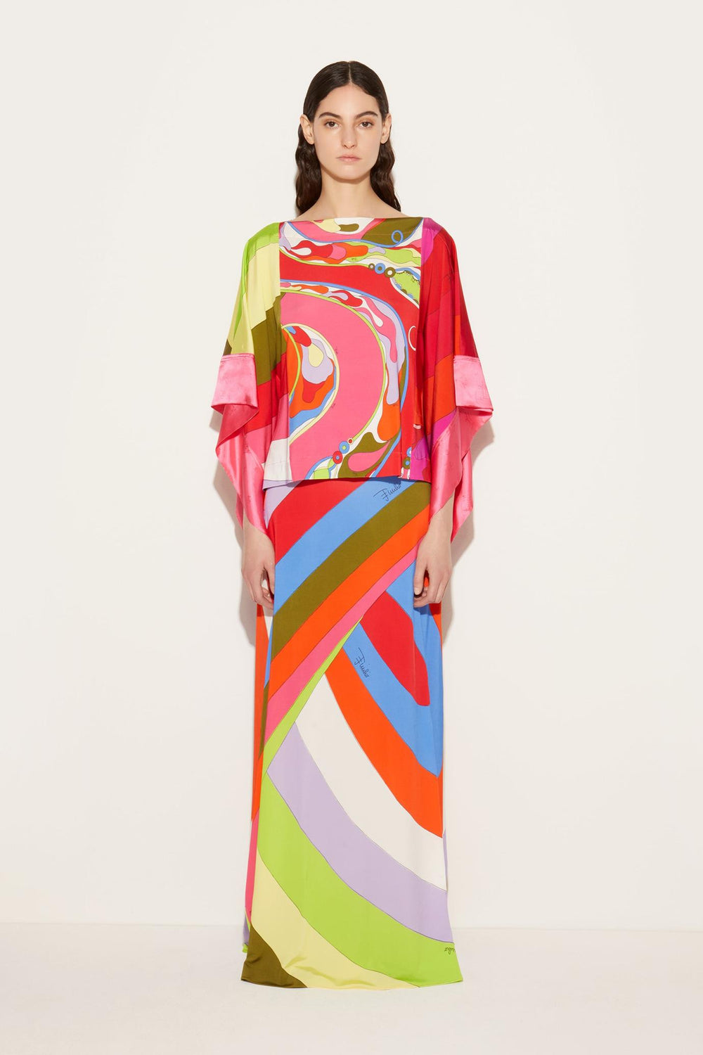 PUCCI Tops And Shirts | Women Orchidee-Print Kaftan Top