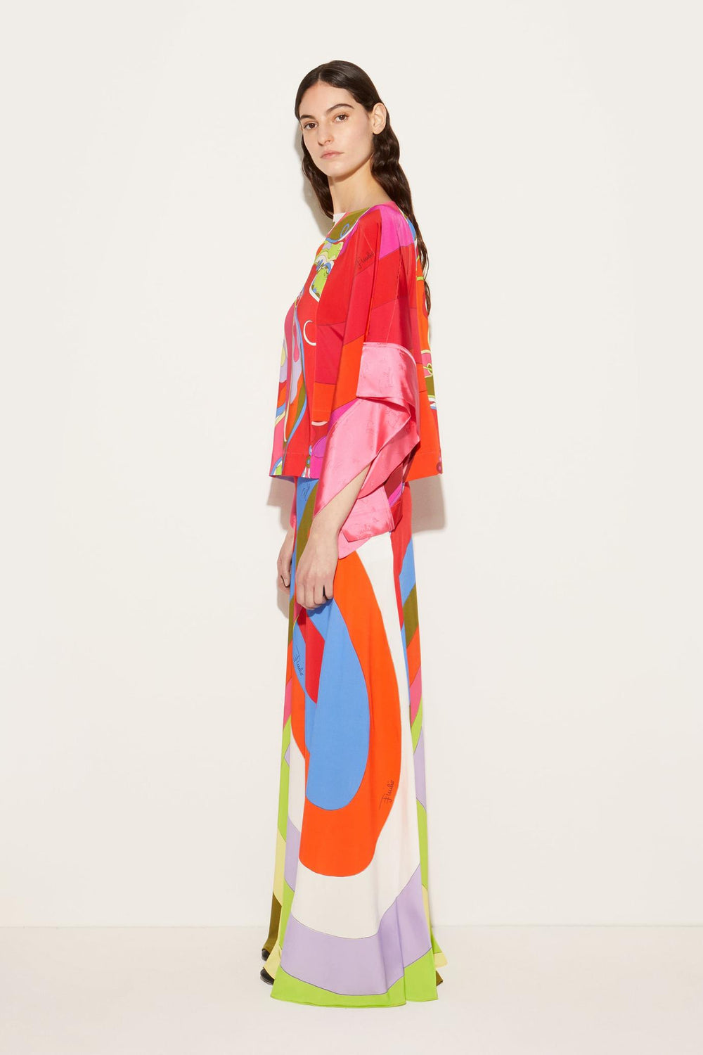 PUCCI Tops And Shirts | Women Orchidee-Print Kaftan Top