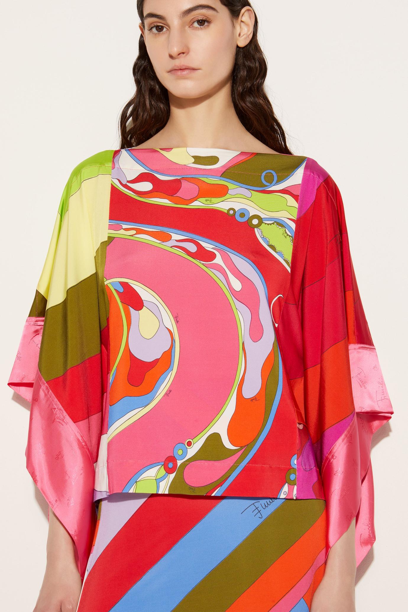 PUCCI Tops And Shirts | Women Orchidee-Print Kaftan Top