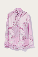 PUCCI Tops And Shirts | Women Orchidee-Print Silk-Twill Shirt