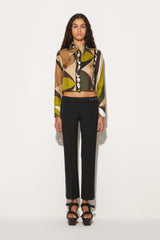 PUCCI Tops And Shirts | Women Pesci-Print Silk-Twill Shirt