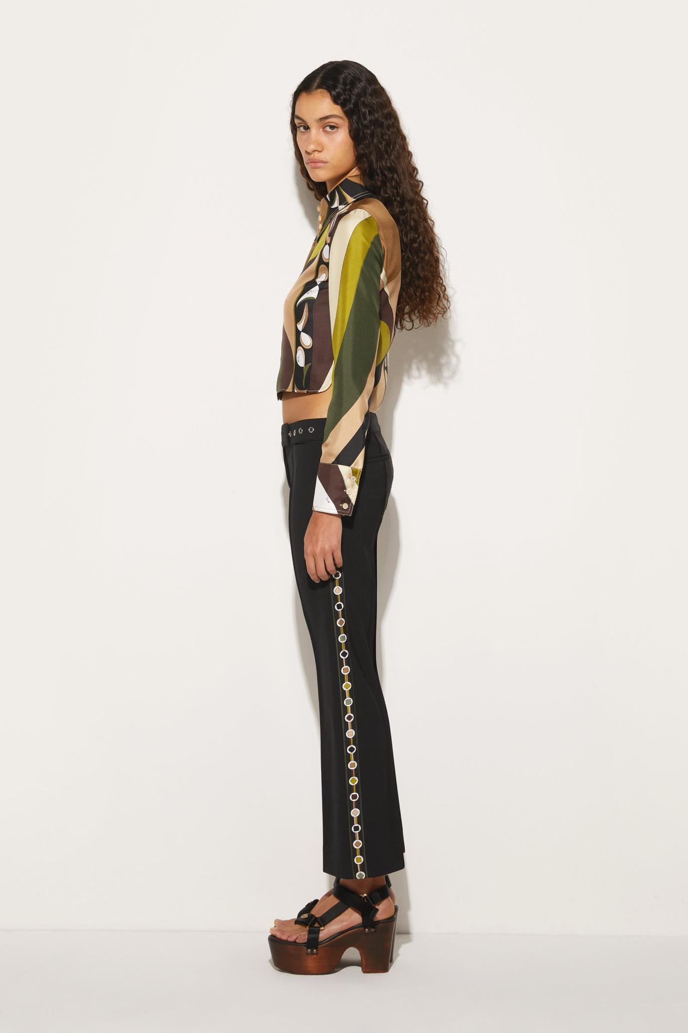 PUCCI Tops And Shirts | Women Pesci-Print Silk-Twill Shirt