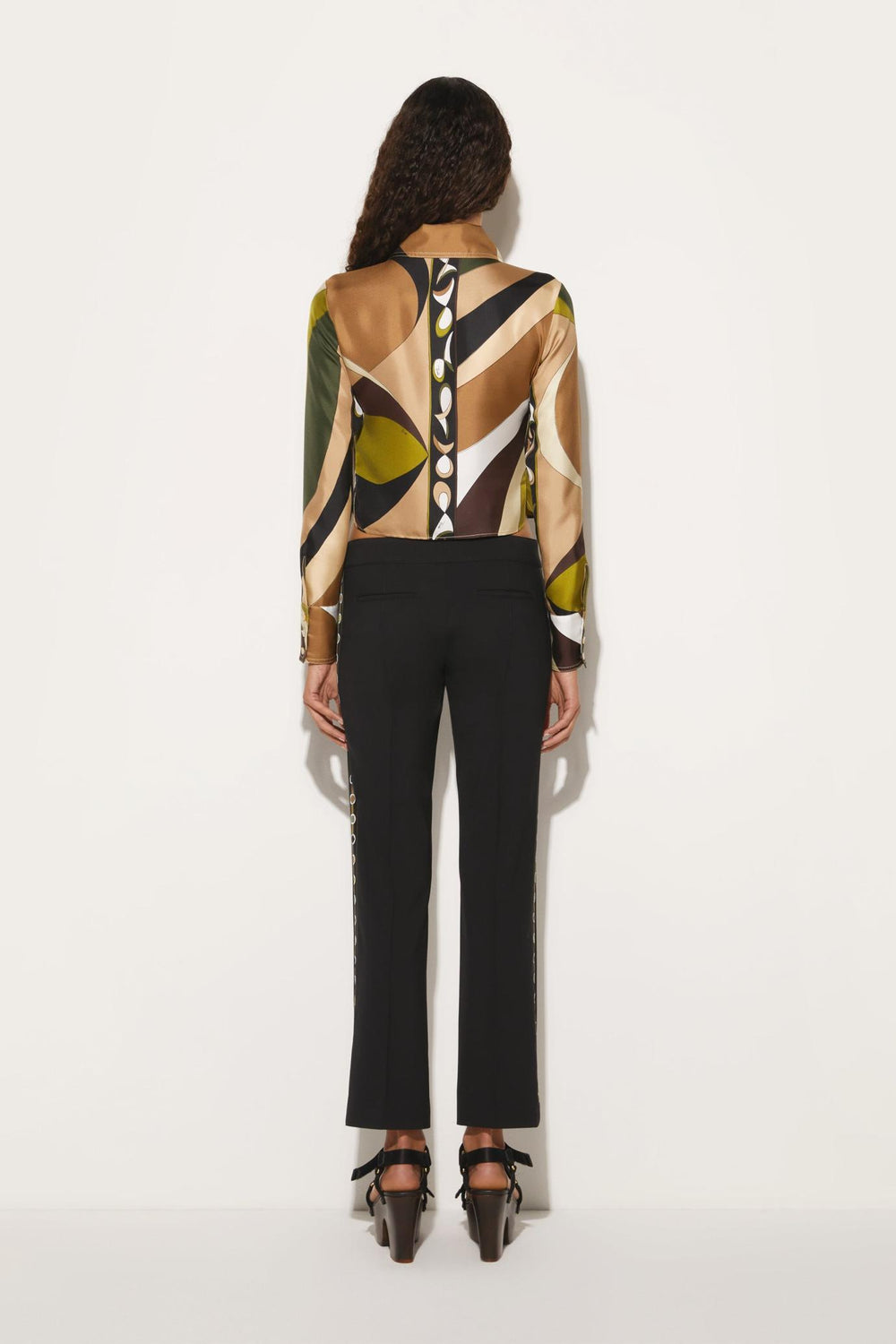 PUCCI Tops And Shirts | Women Pesci-Print Silk-Twill Shirt