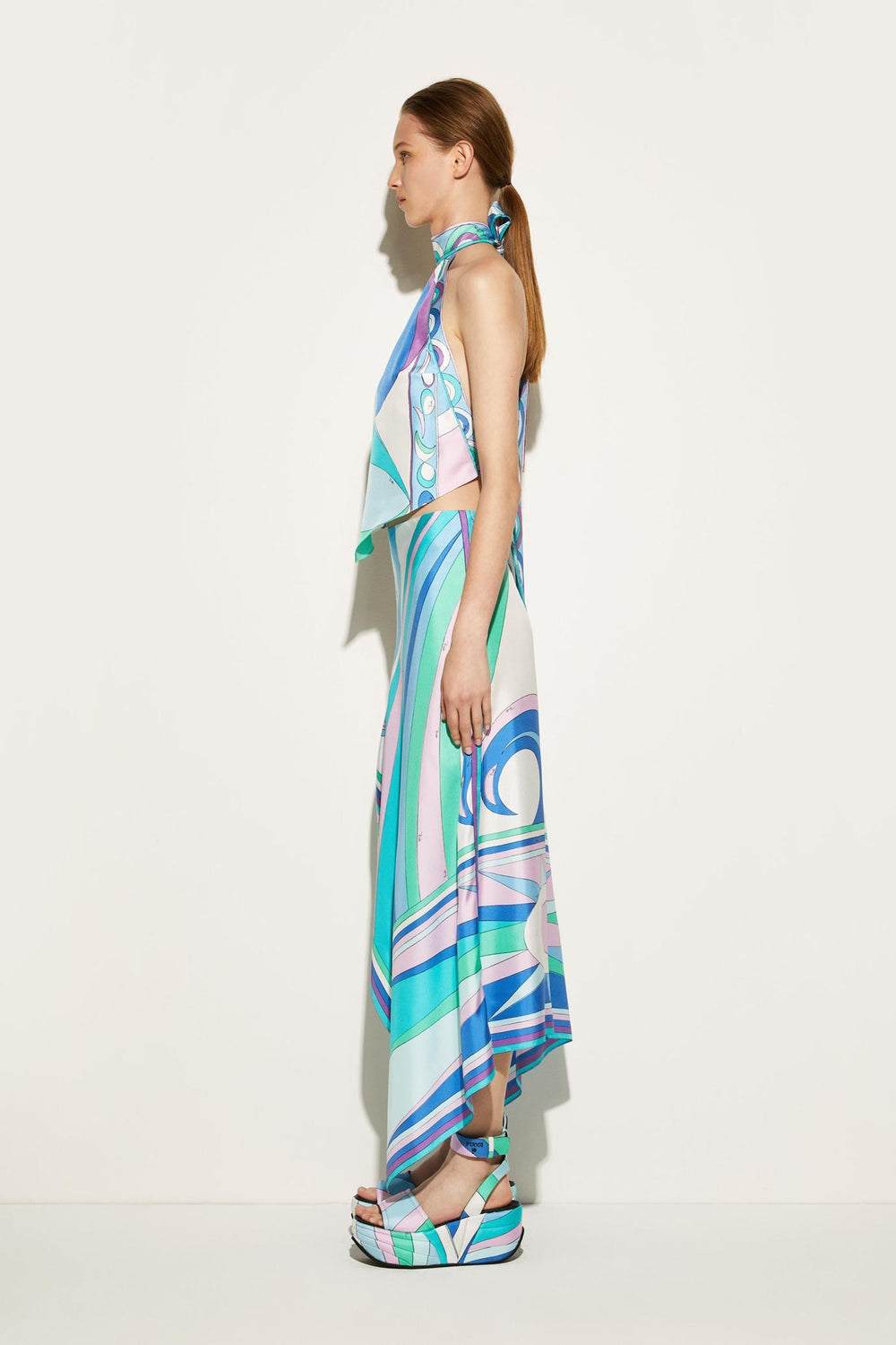 PUCCI Tops And Shirts | Women Pesci-Print Silk-Twill Top