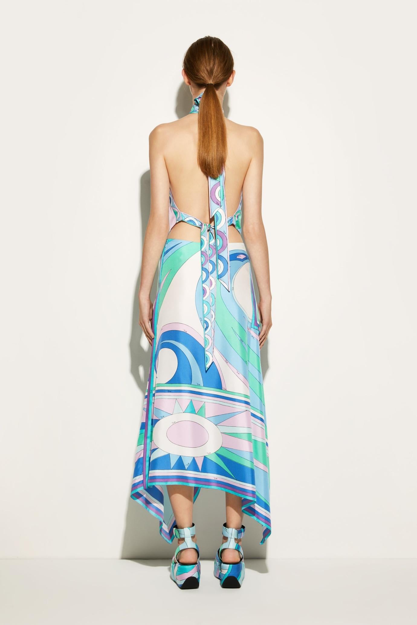 PUCCI Tops And Shirts | Women Pesci-Print Silk-Twill Top